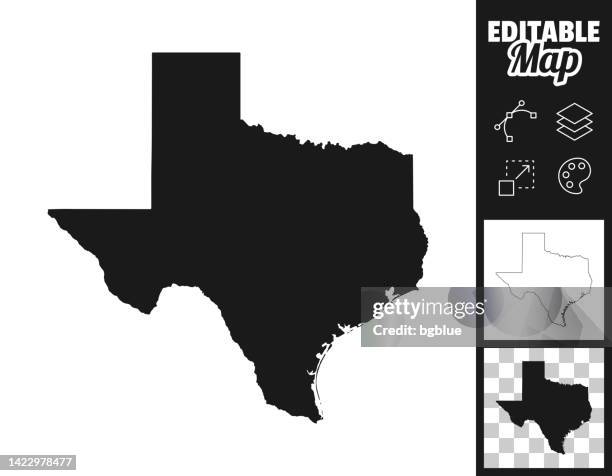 texas maps for design. easily editable - texas map stock illustrations