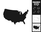 USA maps for design. Easily editable