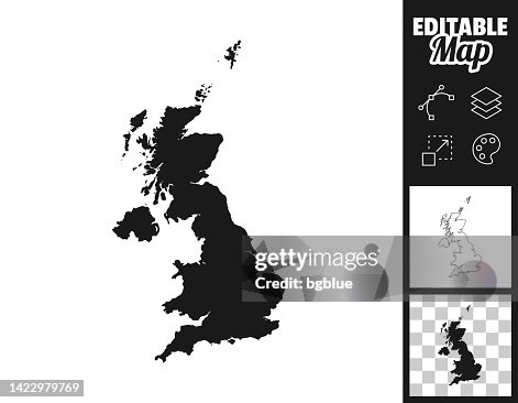 United Kingdom maps for design. Easily editable United Kingdom maps for design. Easily editable