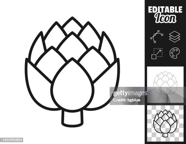 artichoke. icon for design. easily editable - artichoke simple stock illustrations