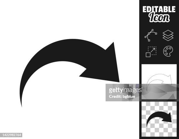 redo. icon for design. easily editable - following arrows stock illustrations
