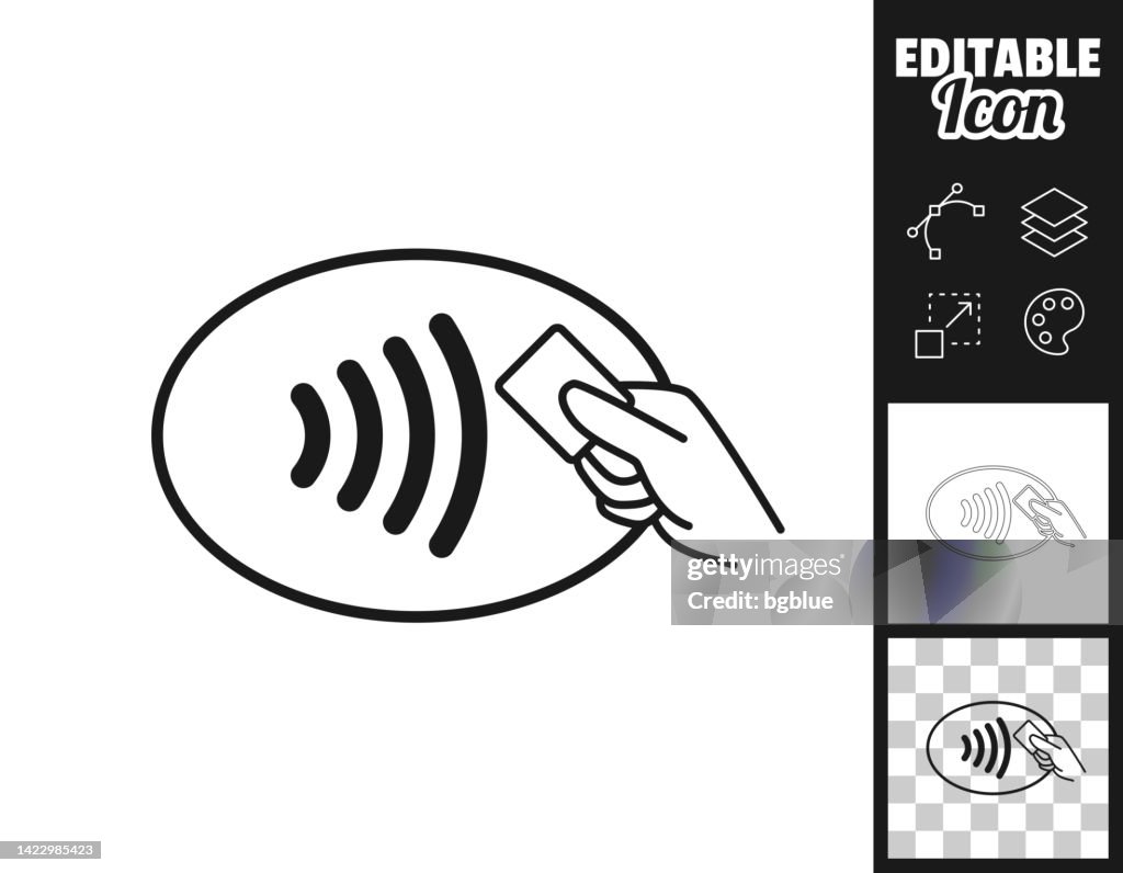 Pago sin contacto. Icono para el diseño. Fácilmente editable