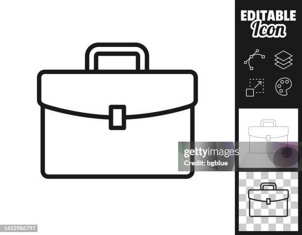 aktentasche. icon für design. leicht editierbar - handtasche stock-grafiken, -clipart, -cartoons und -symbole