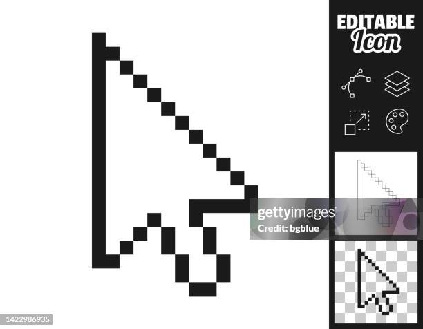 cursor. icon für design. leicht editierbar - maus stock-grafiken, -clipart, -cartoons und -symbole