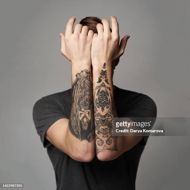 235 Shoulder Tattoo Designs For Men Stock Photos, High-Res