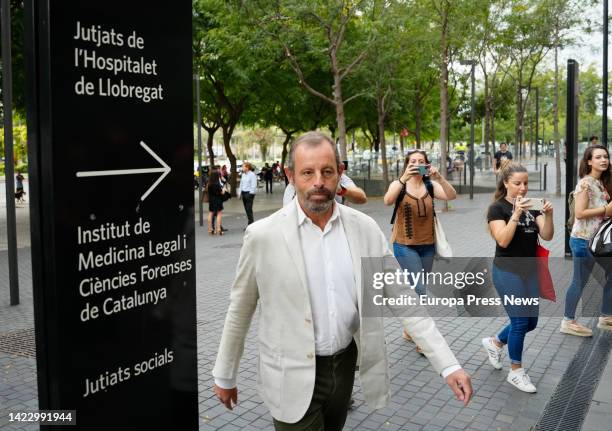 The former president of FB Barcelona, Sandro Rosell, on his arrival at his trial for an alleged crime against the tax authorities, in the criminal...