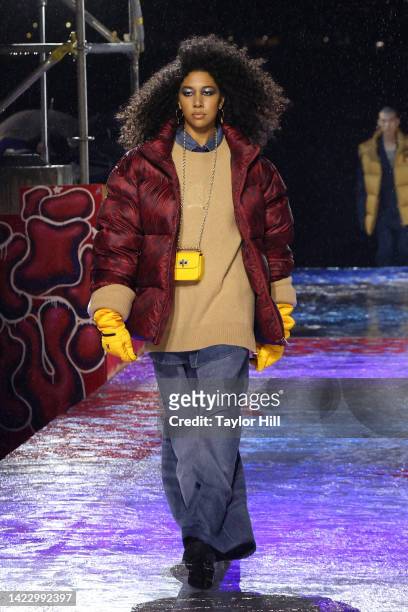 Aoki Lee Simmons walks the runway at the Tommy Factory New York Fall 2022 fashion show at Skyline Drive-In during New York Fashion Week on September...