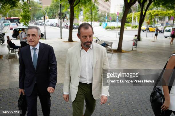 The former president of FB Barcelona, Sandro Rosell , on his arrival at his trial for an alleged crime against the tax authorities, in the criminal...