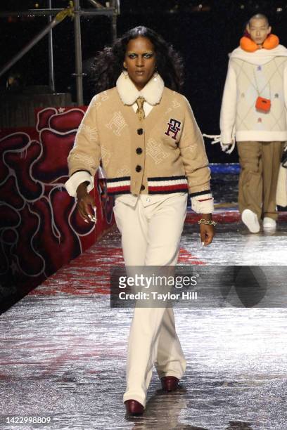 Richie Shazam walks the runway at the Tommy Factory New York Fall 2022 fashion show at Skyline Drive-In during New York Fashion Week on September 11,...