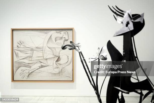 The work 'Woman in the Garden' by Picasso, during the presentation of the commemorative events of the Picasso Year, at the Reina Sofia Museum, on 12...