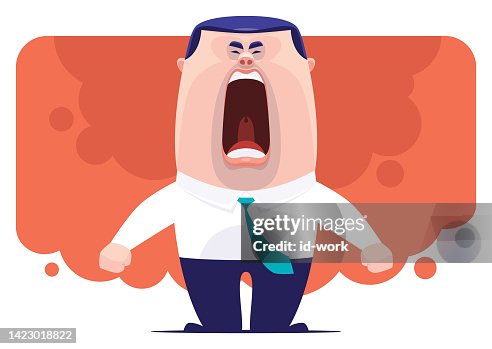 Angry businessman screaming Angry businessman screaming