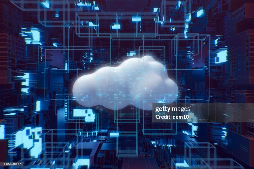 Cloud Storage Or Computing Conceptual Backgrounds High-Res Vector ...