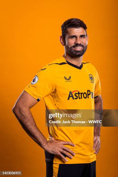 Wolverhampton Wanderers unveil new signing Diego Costa at Molineux on September 08, 2022 in Wolverhampton, England.