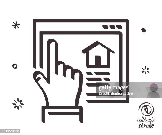 playful line illustration for searching construction sector - skill building stock illustrations