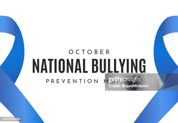 ilustrações de stock, clip art, desenhos animados e ícones de national bullying prevention month background, october. vector - national