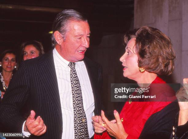 Cristobal Martinez Bordiu , Marquis of Villaverde and his wife Carmen Polo Franco , Madrid, Spain, 1993.