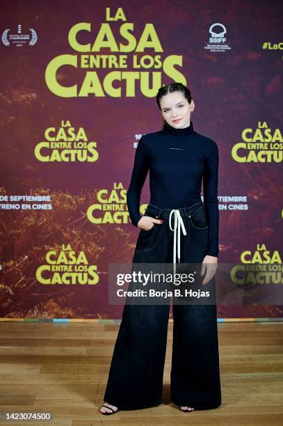 Actress Zoe Arnao attends the "La Casa Entre Los Cactus" photocall at Hotel URSO on September 12, 2022 in Madrid, Spain.