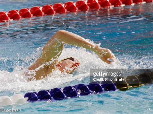 Kieren Perkins from Australia swims in a training session for the Men's 1500 metre Freestyle competition on 18th July 1996 during the XXVI Summer...