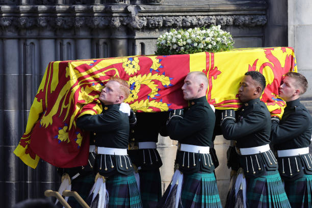 GBR: Procession Of Her Majesty The Queen Elizabeth II's Coffin To St Giles Cathedral