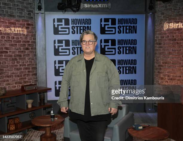 Rosie O'Donnell visits SiriusXM's 'The Howard Stern Show' at SiriusXM Studio on September 12, 2022 in New York City.