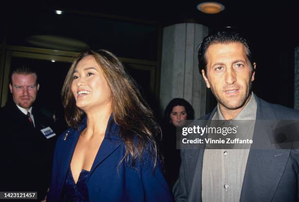 Tia Carrere and husband Elie Samaha attends the 'Nell' premiere held at the Academy Theatre in Beverly Hills, California, United States, 13th...