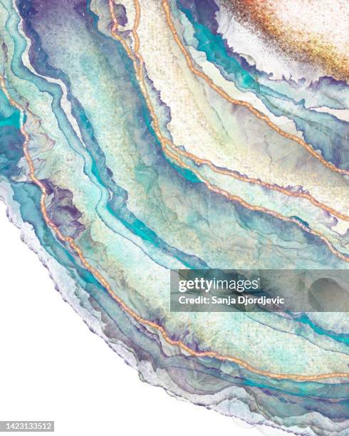 bildbanksillustrationer, clip art samt tecknat material och ikoner med abstract geode illustration - digital kompositbild