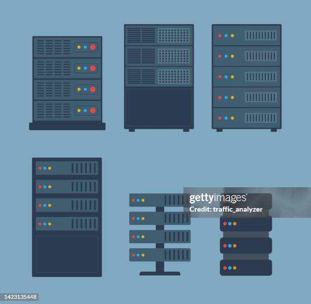 server - flache bauform - server stock-grafiken, -clipart, -cartoons und -symbole