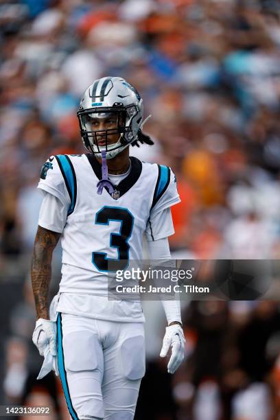 Wide receiver Robbie Anderson of the Carolina Panthers looks on during the second half of their NFL game against the Cleveland Browns at Bank of...