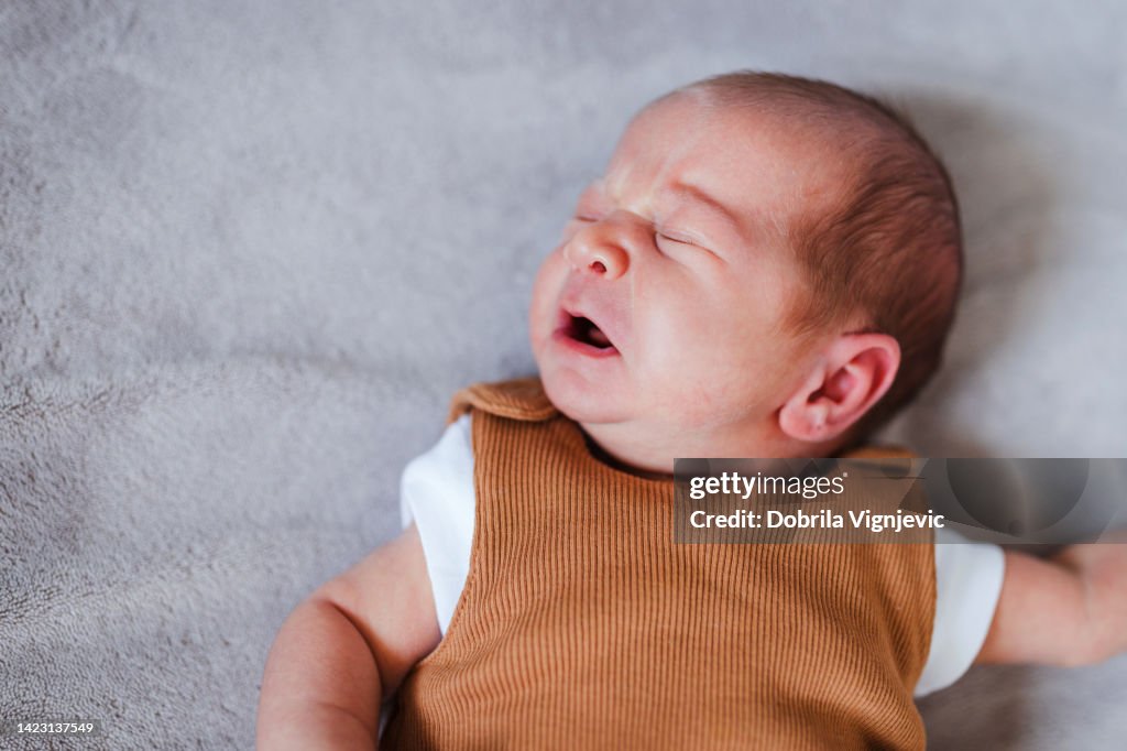 Baby boy crying