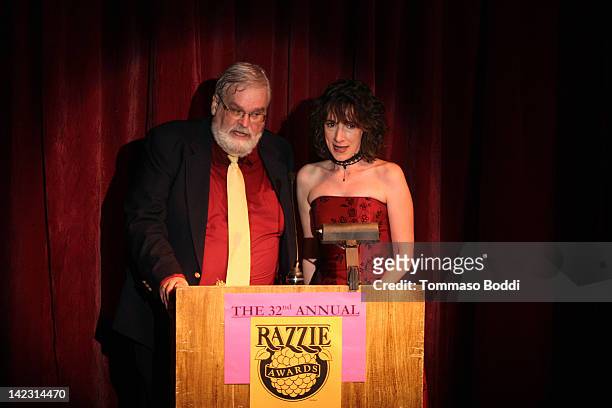 John Wilson and Kelie McIver attend the 32nd Annual RAZZIE Awards on April 1, 2012 in Santa Monica, California.