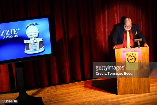 John Wilson attends the 32nd Annual RAZZIE Awards on April 1, 2012 in Santa Monica, California.