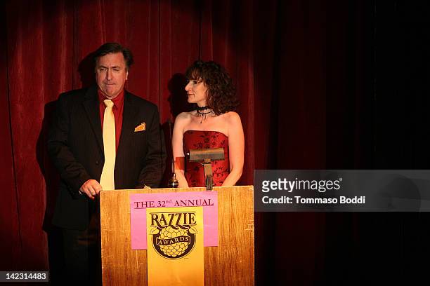 Glenn Simon and Kelie McIver attend the 32nd Annual RAZZIE Awards on April 1, 2012 in Santa Monica, California.