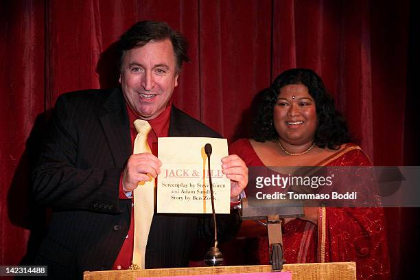 Glenn Simon and Thushari Jayasekera attend the 32nd Annual RAZZIE Awards on April 1, 2012 in Santa Monica, California.