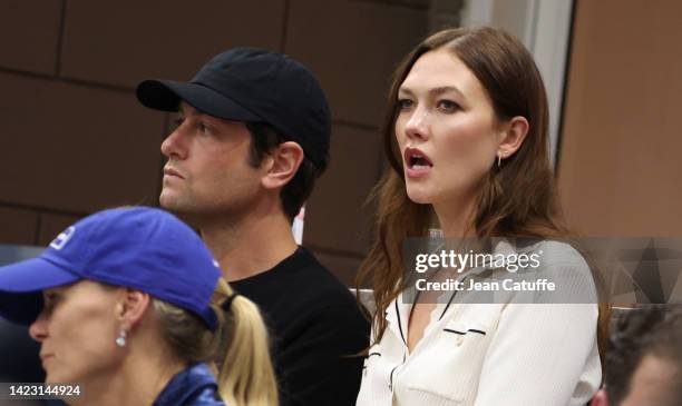 Joshua Kushner and Karlie Kloss attend the men's final on day 14 of the US Open 2022, 4th Grand Slam of the season, at the USTA Billie Jean King...
