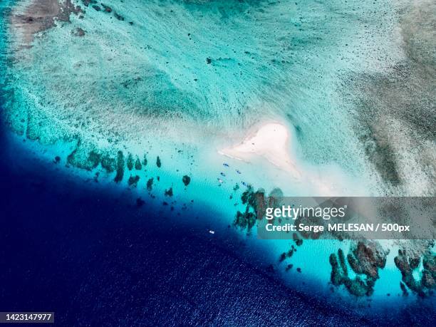 aerial view of sea,mayotte - indian ocean - fotografias e filmes do acervo