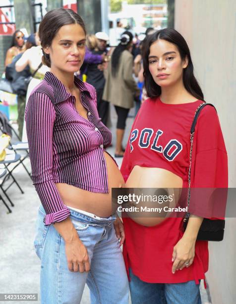 Lexie Smith and Coco Baudelle attend the Maryam Nassir Zadeh Fashion Show during New York Fashion Week on September 12, 2022 in New York City.