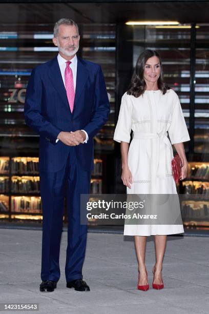 King Felipe VI of Spain and Queen Letizia of Spain inaugurate the 'Picasso Year' on the occasion of the 50th anniversary of his death at the Reina...