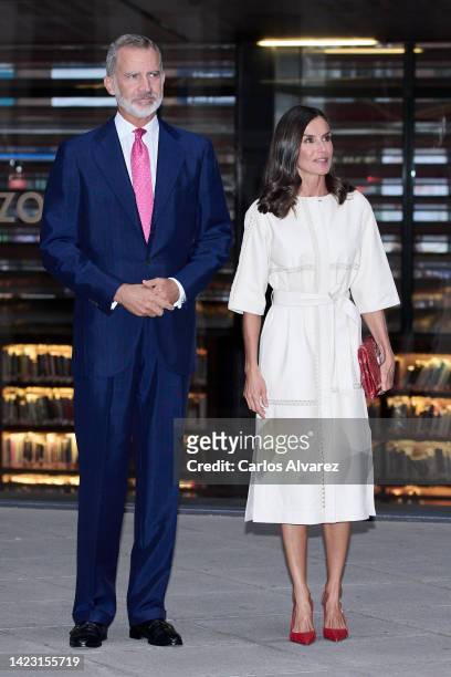 King Felipe VI of Spain and Queen Letizia of Spain inaugurate the 'Picasso Year' on the occasion of the 50th anniversary of his death at the Reina...