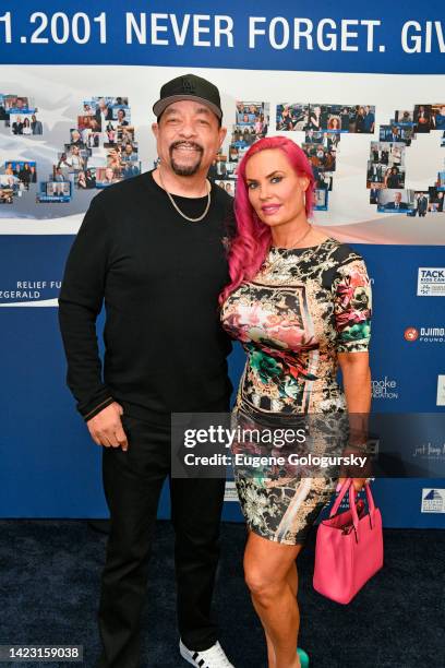 Ice T and Coco Austin attend the annual charity day hosted by Cantor Fitzgerald and The Cantor Fitzgerald Relief Fund on September 12, 2022 in New...