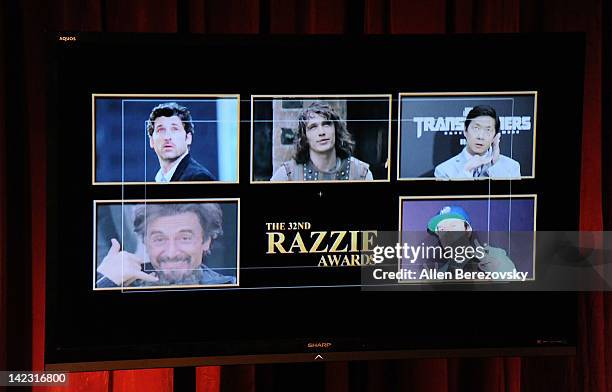 General view of the atmosphere at the 32nd Annual RAZZIE Awards Winners Announcement on April 1, 2012 in Santa Monica, California.