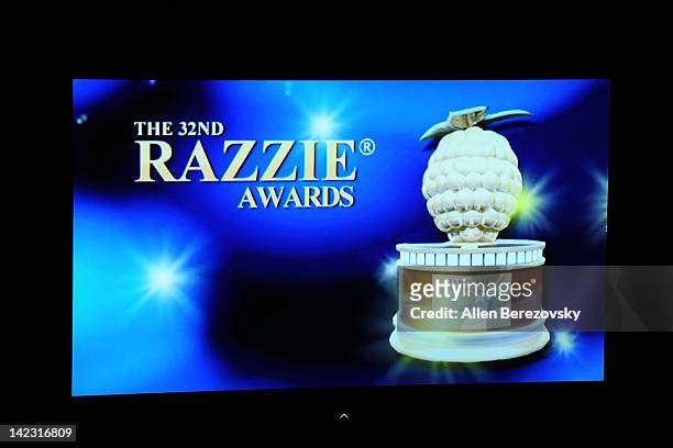 General view of the atmosphere at the 32nd Annual RAZZIE Awards Winners Announcement on April 1, 2012 in Santa Monica, California.