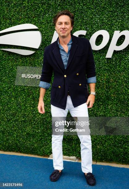 Zach Braff attends the 2022 US Open Championship match at USTA Billie Jean King National Tennis Center on September 11, 2022 in the Flushing...