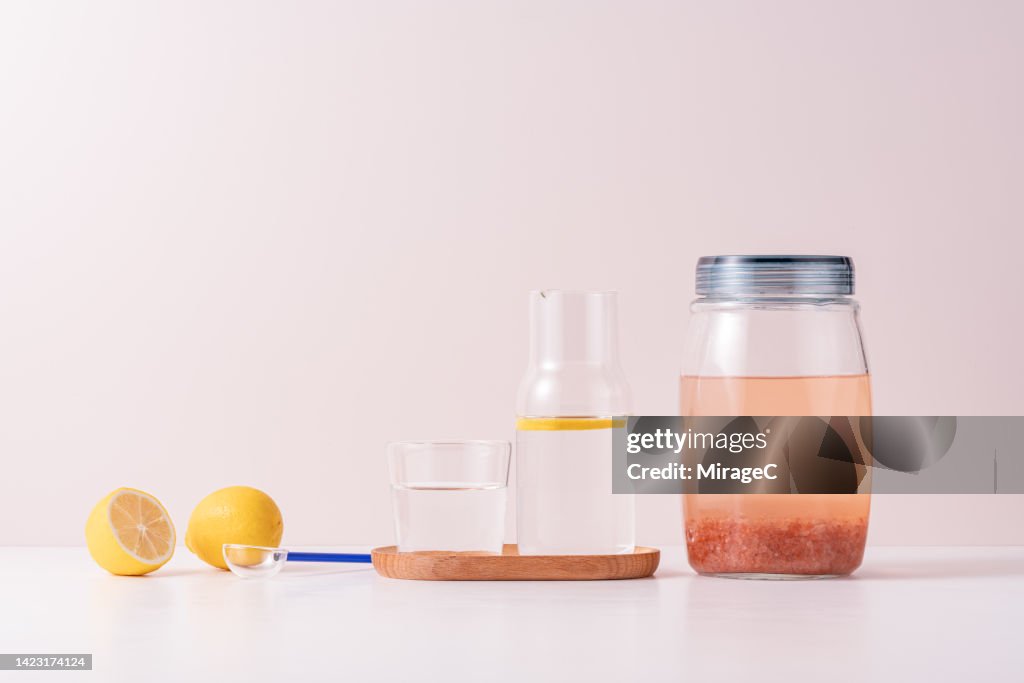 Pink Himalayan Salt Water Sole, Salt Detox Beverage