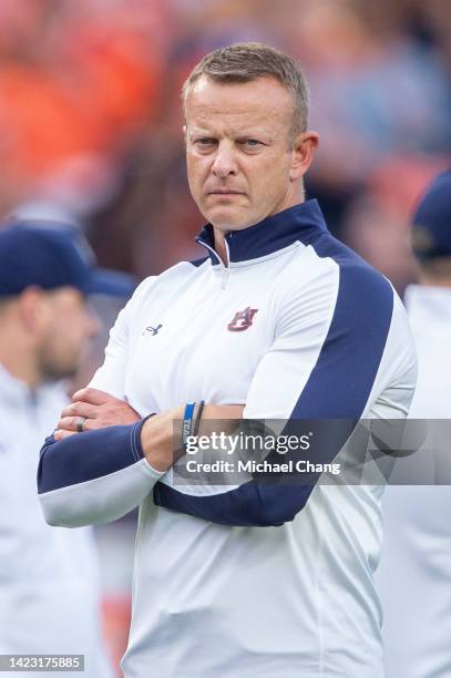 Head coach Bryan Harsin of the Auburn Tigers prior to their game against the San Jose State Spartans at Jordan-Hare Stadium on September 10, 2022 in...