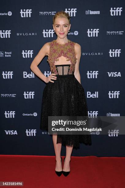 Kiernan Shipka attends the "Wildflower" Premiere during the 2022 Toronto International Film Festival at Scotiabank Theatre on September 12, 2022 in...