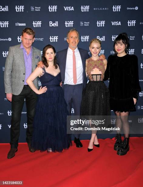 Dash Mihok, Samantha Hyde, Matt Smukler, Kiernan Shipka and Kannon Omachi attends the "Wildflower" Premiere during the 2022 Toronto International...