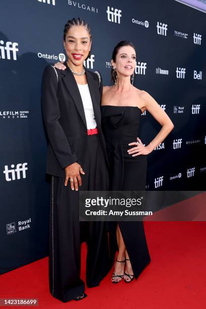 Sophie Okonedo and Maribel Verdú attend the "Raymond & Ray" Premiere during the 2022 Toronto International Film Festival at Roy Thomson Hall on...