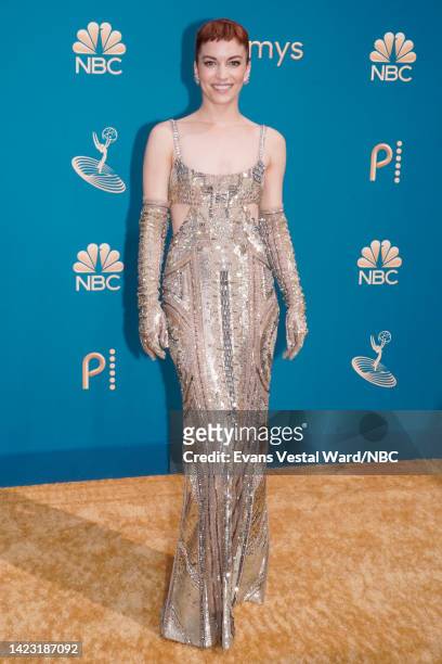 74th ANNUAL PRIMETIME EMMY AWARDS -- Pictured: Britt Lower arrives to the 74th Annual Primetime Emmy Awards held at the Microsoft Theater on...