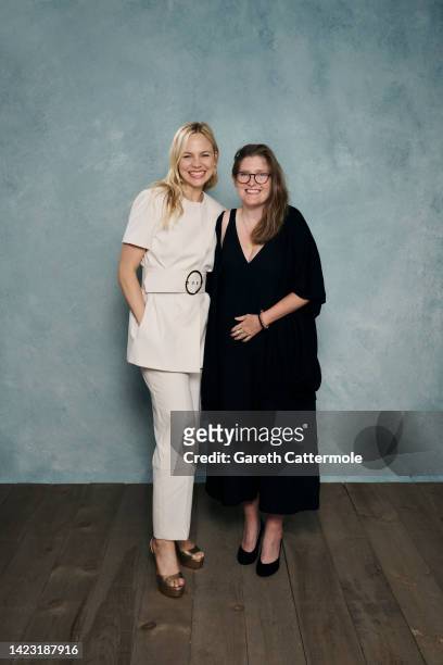 Adelaide Clemens and Lindsay MacKay of "The Swearing Jar" pose in the Getty Images Portrait Studio Presented by IMDb and IMDbPro at Bisha Hotel &...