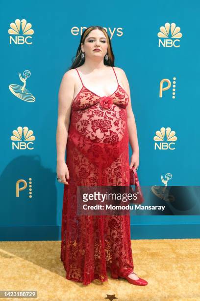 Megan Stalter attends the 74th Primetime Emmys at Microsoft Theater on September 12, 2022 in Los Angeles, California.